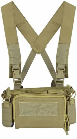 Micro Chest Rig with 5.56/ 9mm Airsoft Mag Pouch & Tactical X Harness