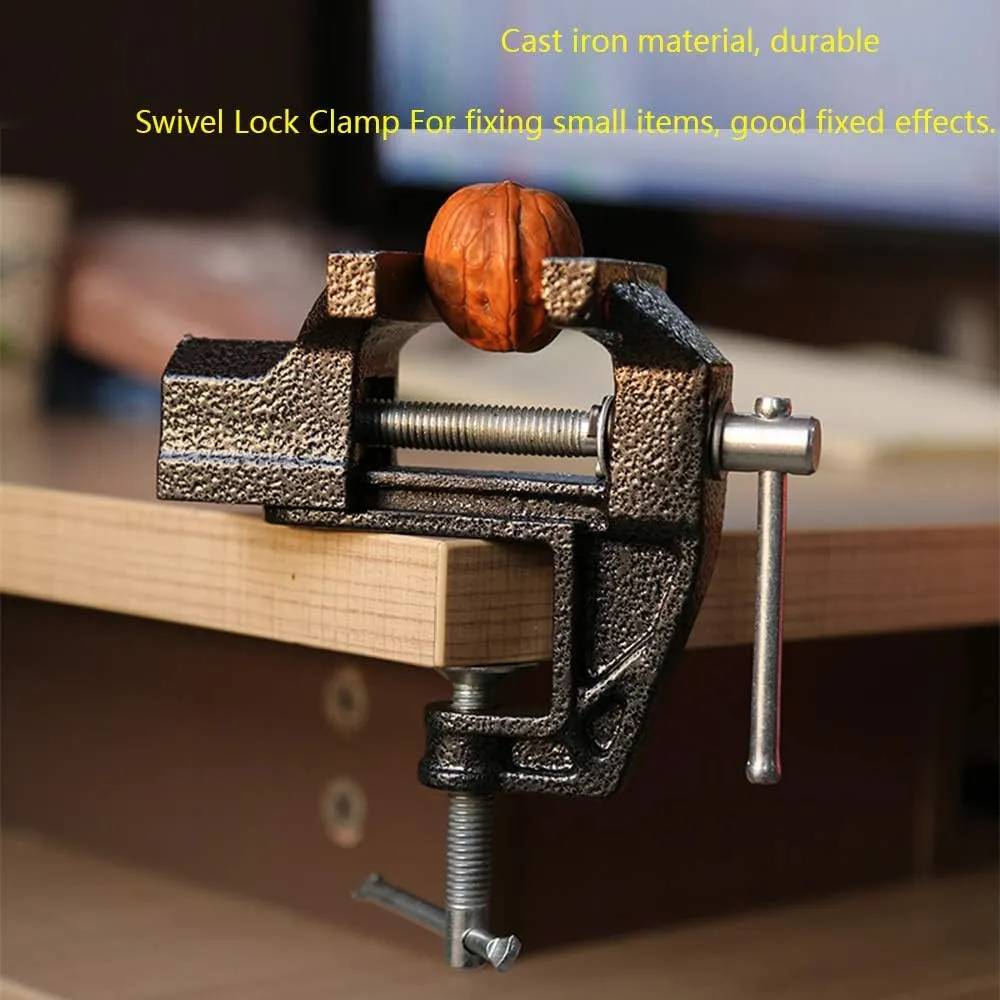 Mini Table Clamp, Small Bench Vice, New upgraded cast iron manufacturing Jewelers Hobby Clamps Craft Repair Tool Portable Work Bench Vise (mini)