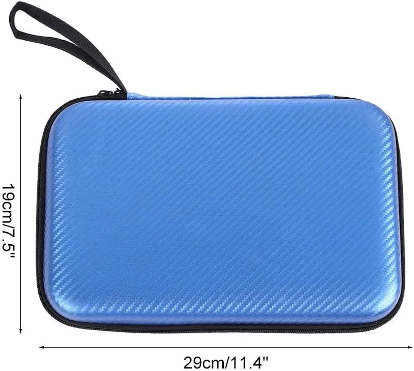 MiOYOOW Table Tennis Paddles Case，Hard Shell Sport Paddle Storage Bag Waterproof Ball Racket Bat Organzier Holder for 2 Paddles and 6 Balls
