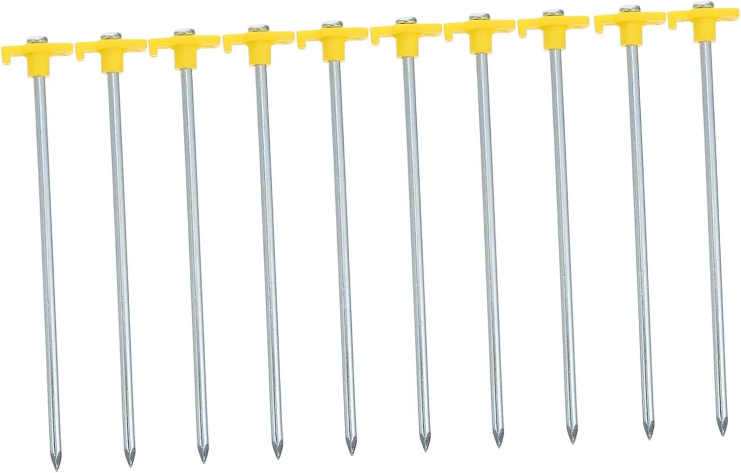 Mipcase 10Pcs Long Camping Tent Stakes Heavy Duty Pegs for Outdoor Hiking Lengthened Design for Enhanced Stability for Family Camping and Hiking Activities