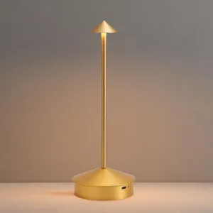 Modern Cordless Table Lamp, 6000mAh Rechargeable Table Lamps, Portable Touch LED Lamp, Outdoor Waterproof Dimmable Cordless Rechargeable Table Lamps for Restaurant/Patio/outdoor- Black (1 Pcs Gold)