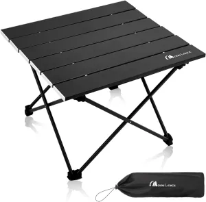 MOON LENCE Folding Beach Table, Small Folding Table, Outdoor Ultralight Aluminum Camping Table, Portable Compact Backpacking Table, Travel Table for Beach, Picnics, Cooking, Hiking