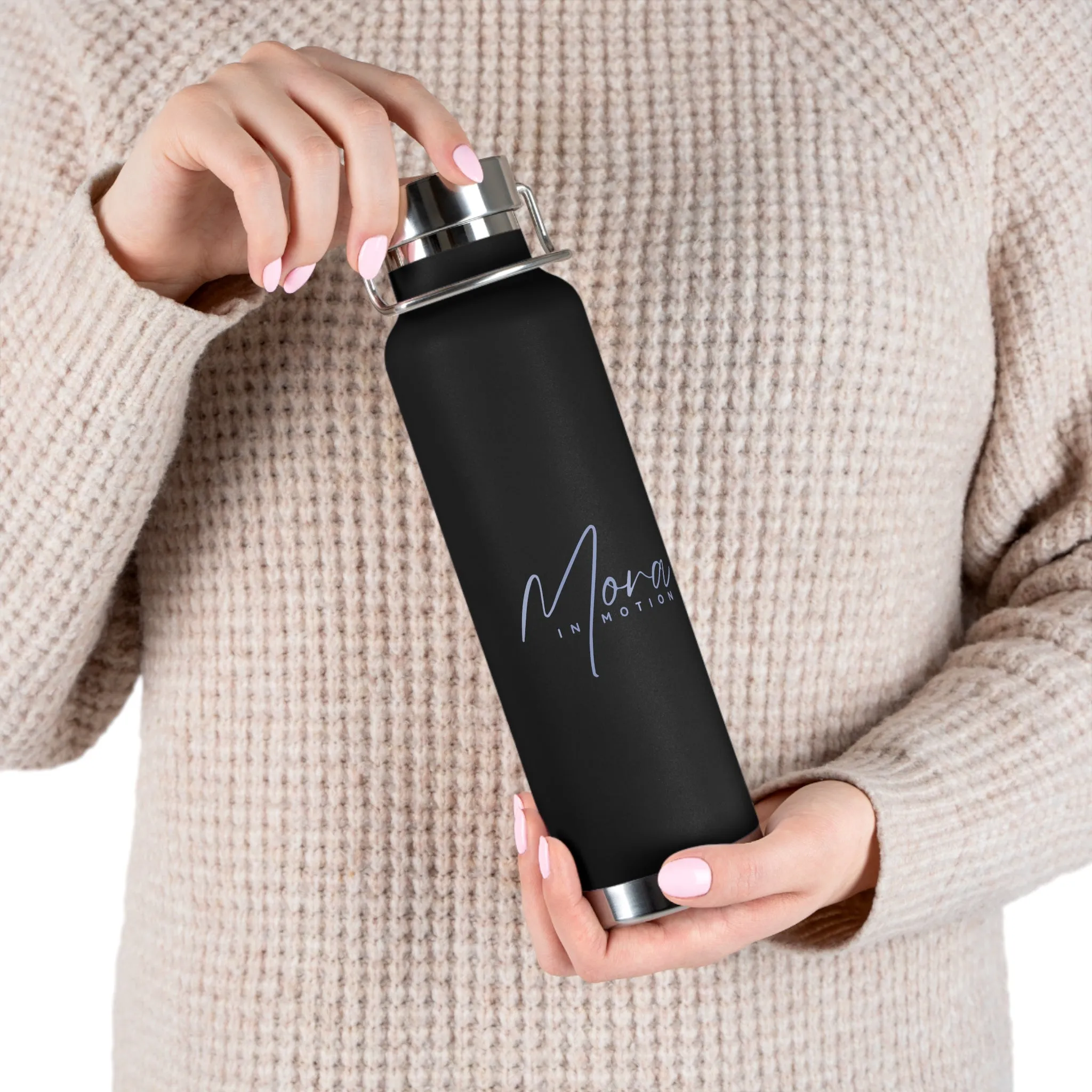 Mora in Motion in Blue Lilac Copper Insulated Water Bottle - 22oz