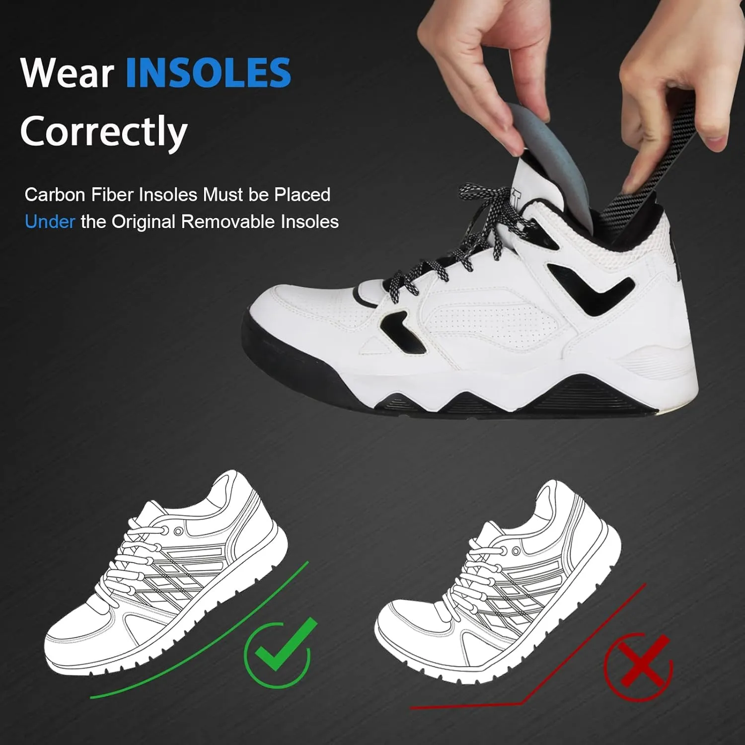 Morton´s Extension Orthotic,Recovery Carbon Fiber Insole, 1Piece, Very Rigid Foot Support Insert for Morton's Toe, Turf Toe, Arthritis, Hallux Rigidus, Broken Big Toe and Forefoot Pain 275mm