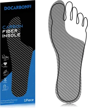 Morton´s Extension Orthotic,Recovery Carbon Fiber Insole, 1Piece, Very Rigid Foot Support Insert for Morton's Toe, Turf Toe, Arthritis, Hallux Rigidus, Broken Big Toe and Forefoot Pain 275mm