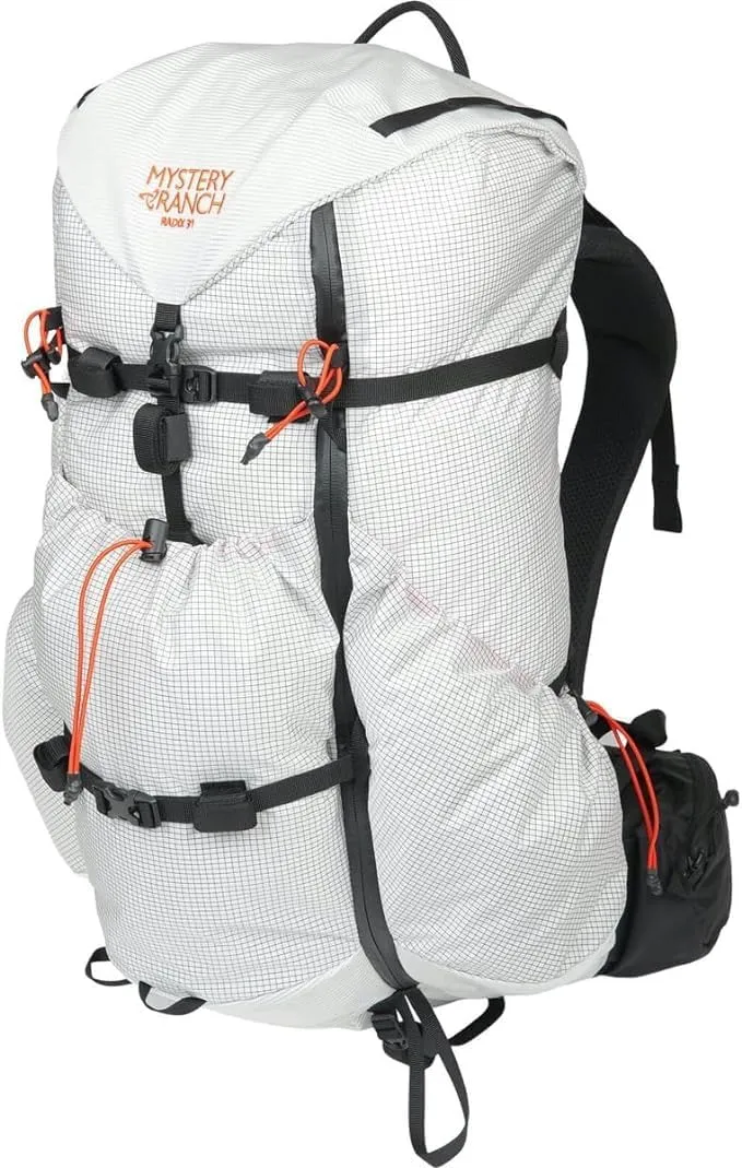 MYSTERY RANCH Radix 31 Backpack – Lightweight, Removable Aluminum Frame & Durable Fabric – Harness Designed for Women – 31 L, White/Sunset