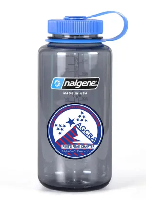 Nalgene Grey Wide Mouth Water Bottle.
