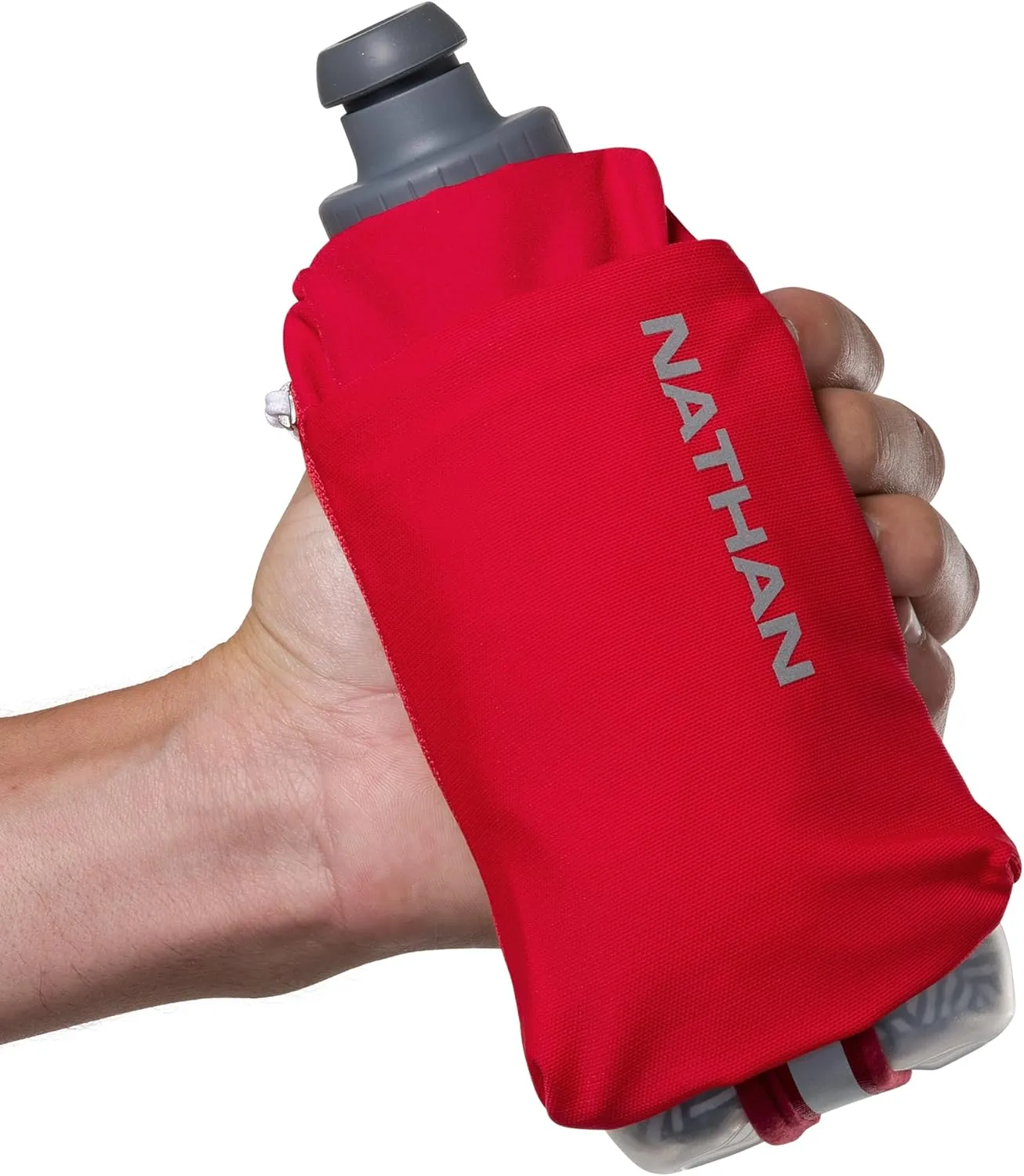 Nathan - SpeedDraw 2 12oz Ins. Flask Ribbon Red/Reflective Silver OSFA