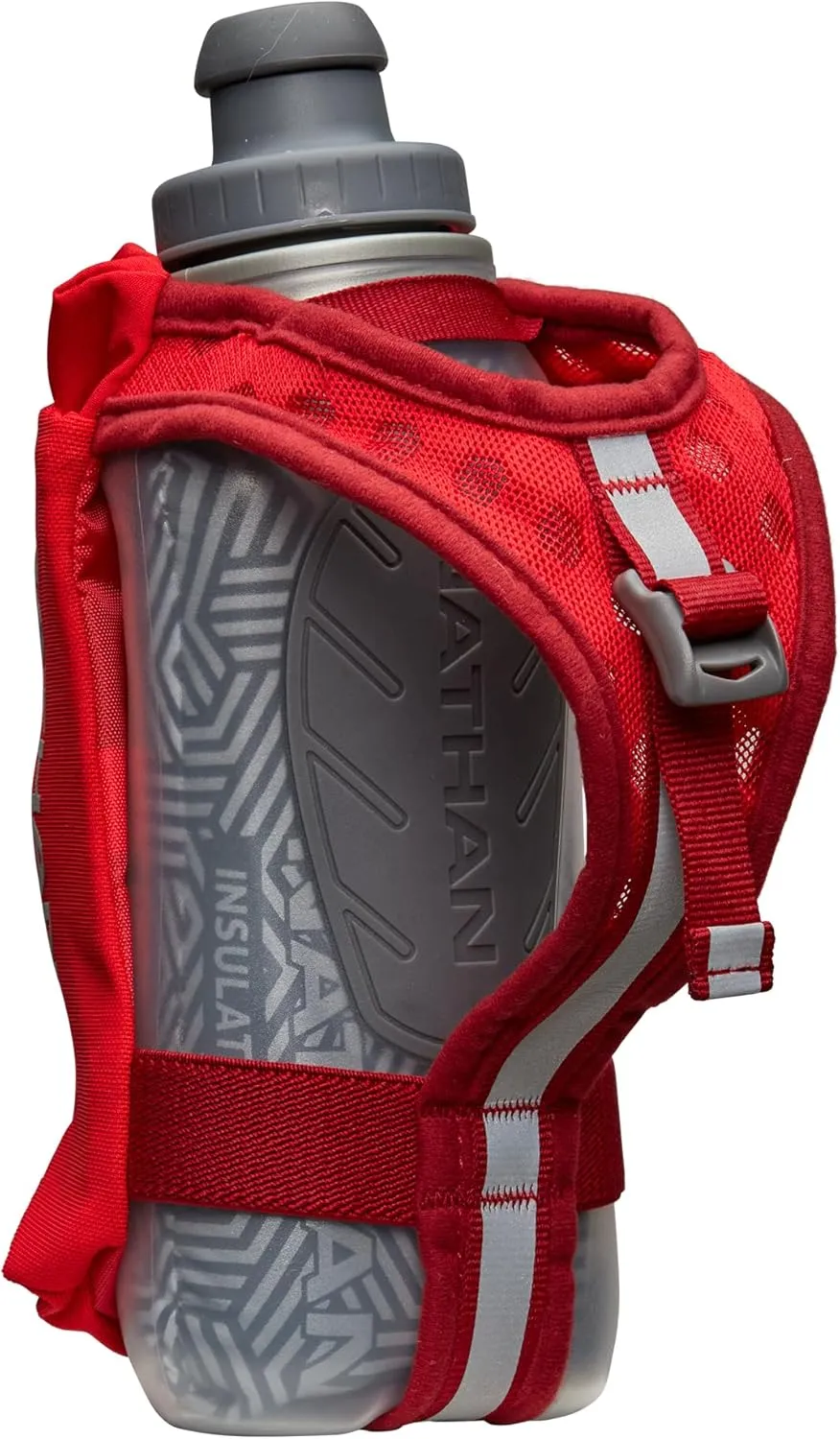 Nathan - SpeedDraw 2 12oz Ins. Flask Ribbon Red/Reflective Silver OSFA