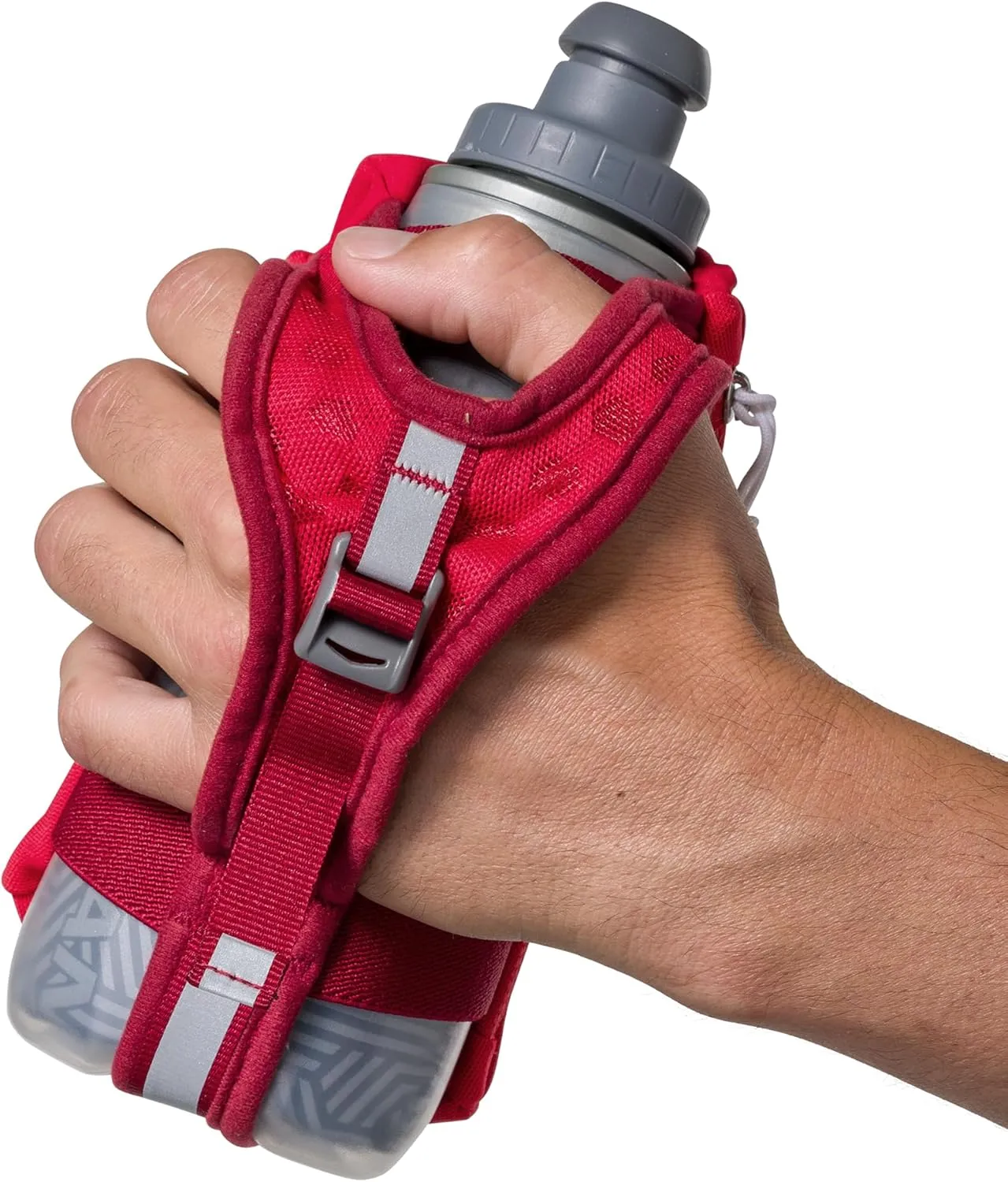 Nathan - SpeedDraw 2 12oz Ins. Flask Ribbon Red/Reflective Silver OSFA