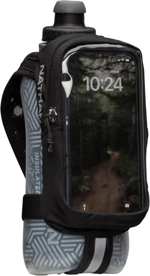 Nathan - SpeedDraw 2 View 18oz Ins. Flask Black/Reflective Silver OSFA