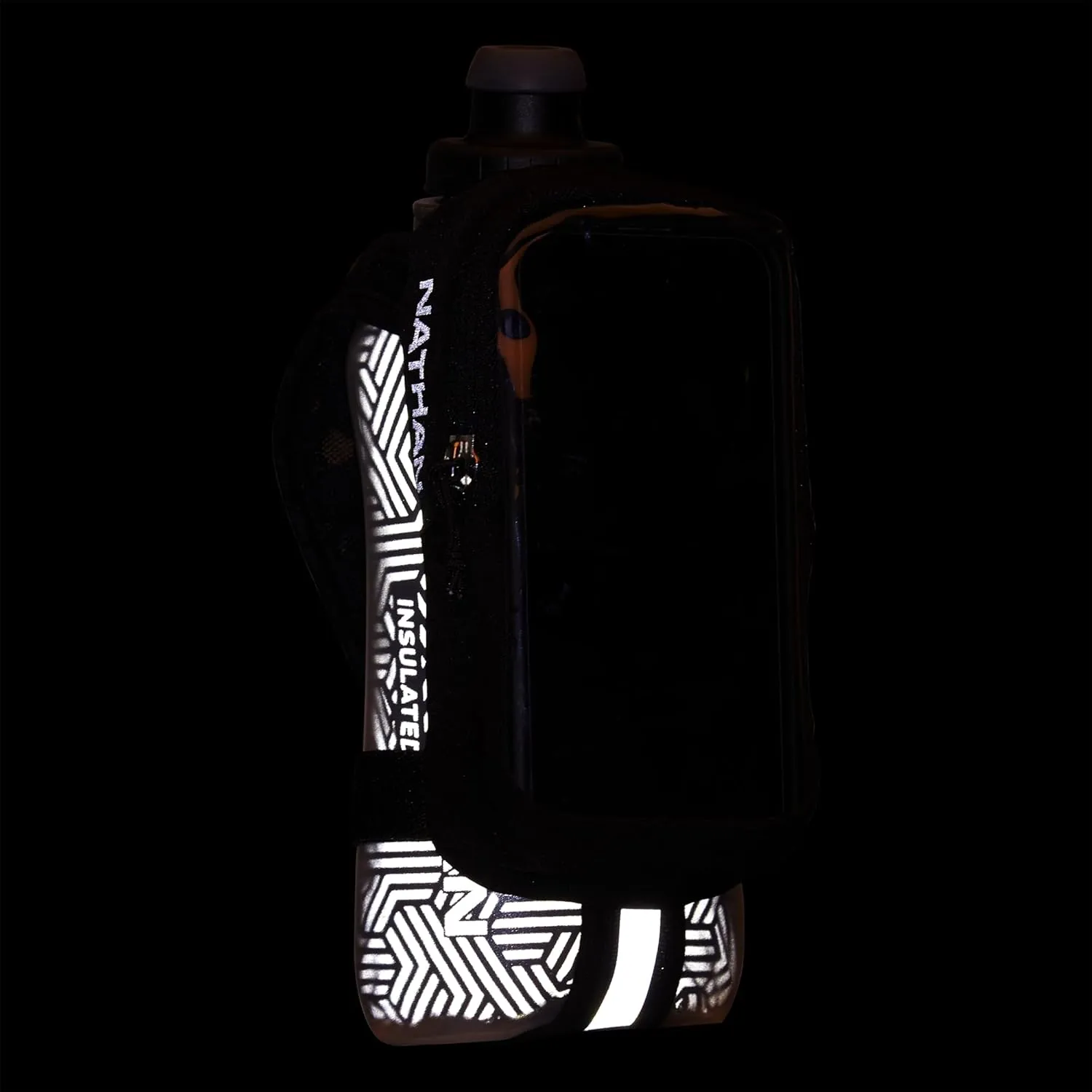 Nathan - SpeedDraw 2 View 18oz Ins. Flask Black/Reflective Silver OSFA