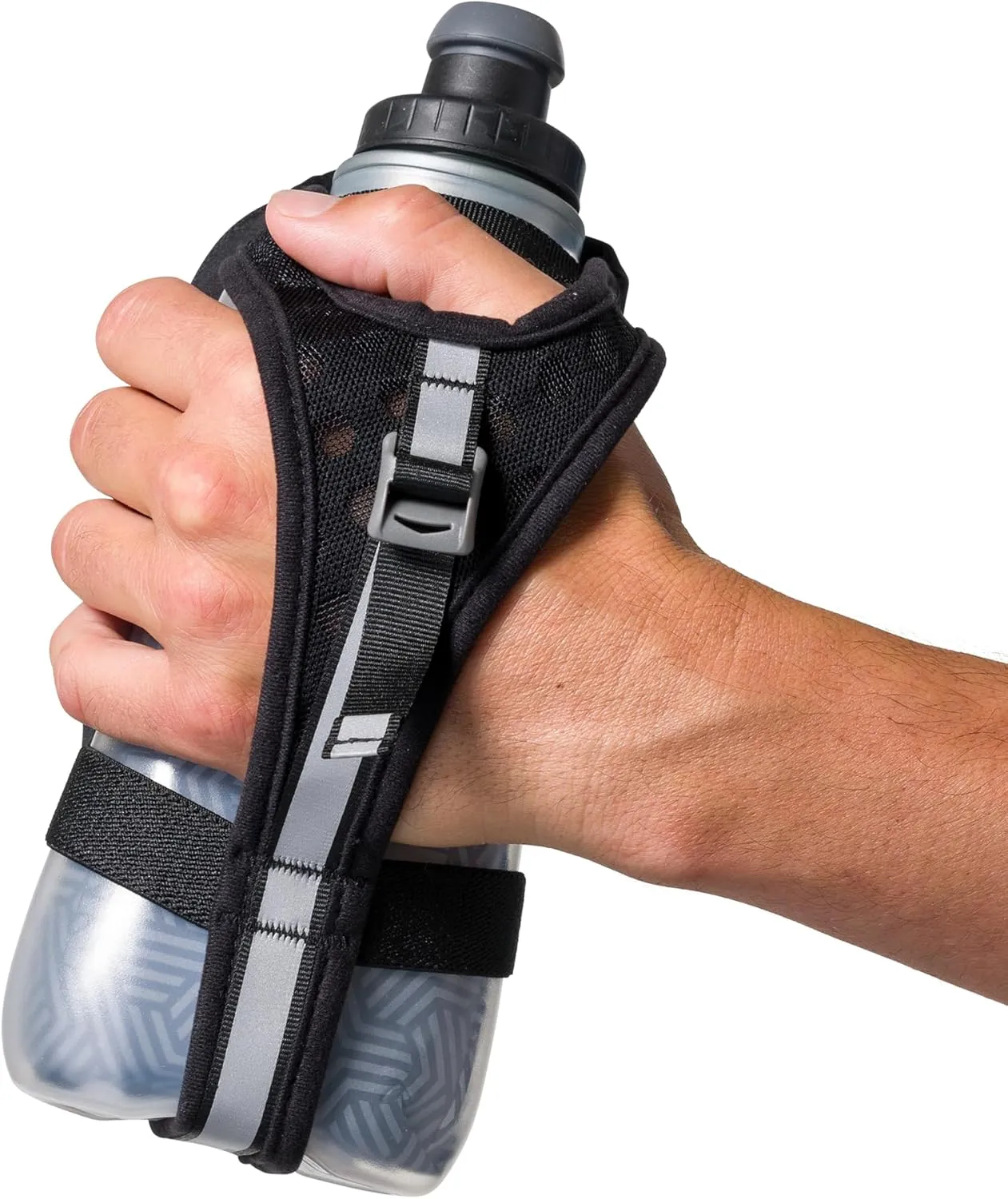 Nathan - SpeedDraw 2 View 18oz Ins. Flask Black/Reflective Silver OSFA