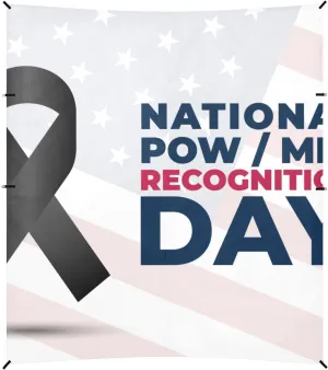 National Pow Mia Decognition Day Beach Tent UPF50  Easy Setup Outdoor Sun Shade Includes Sand Shovel, Sandbags, Stability Poles for Family Travel