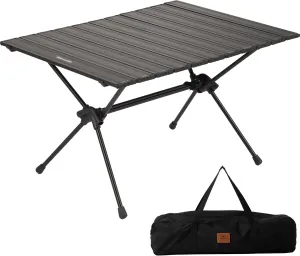 Naturehike FT11 Height Adjustable Camping Table, Ultralight Aluminum Roll Up Table with Carry Bag, Portable Backpacking Camp Table for Hiking Picnic Fishing Beach