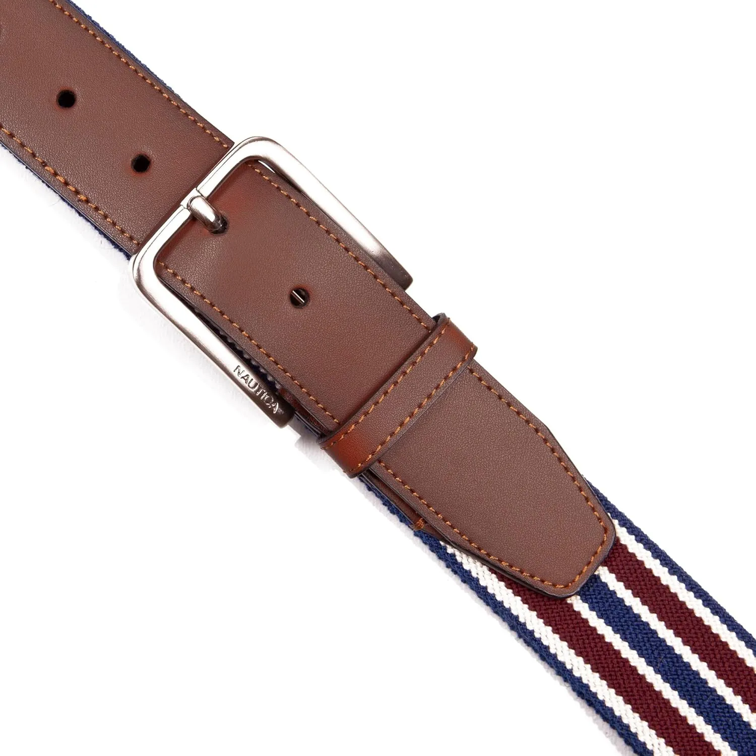 Nautica Men's Stretch Belt | Elastic | Adjustable | Classic | Everyday | Business | Work | Casual | Metal Buckle