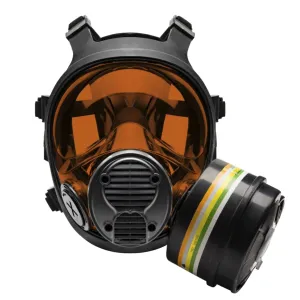 NB-100 Dark Amber Full Face Tactical Gas Mask Respirator - Gas Masks Survival Nuclear and Chemical Military Grade with A2B2E2K1P3 R 40mm Canister Filter, Compatible with Hazmat Suit, EN136:1998 CL2