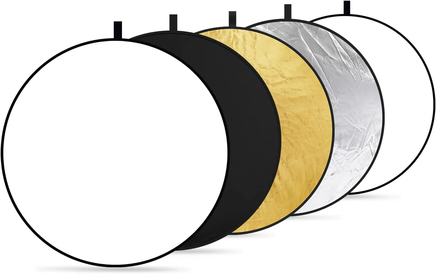 NEEWER 32 Inch/80 Centimeter Light Reflector Light Diffuser 5 in 1 Collapsible Multi Disc with Bag - Translucent, Silver, Gold, White, and Black for Studio Photography Lighting and Outdoor Lighting
