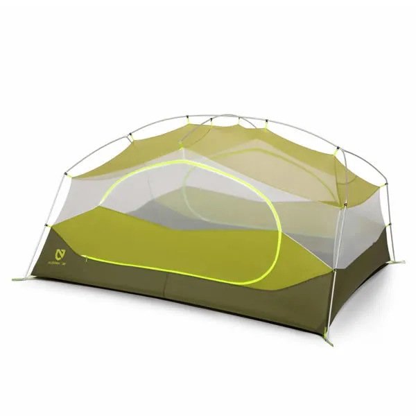 Nemo Aurora 3P: 3 Person Hiking / Backpacking Tent with Footprint (Nova Green Colour)
