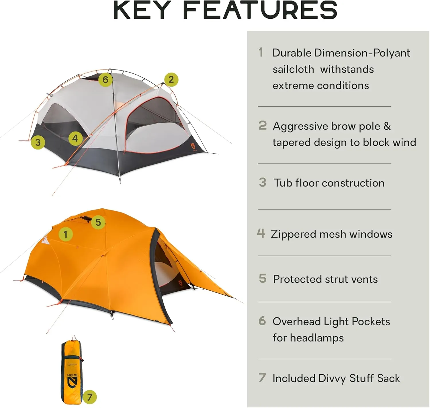 NEMO Equipment Kunai 3–4 Season Backpacking Tent