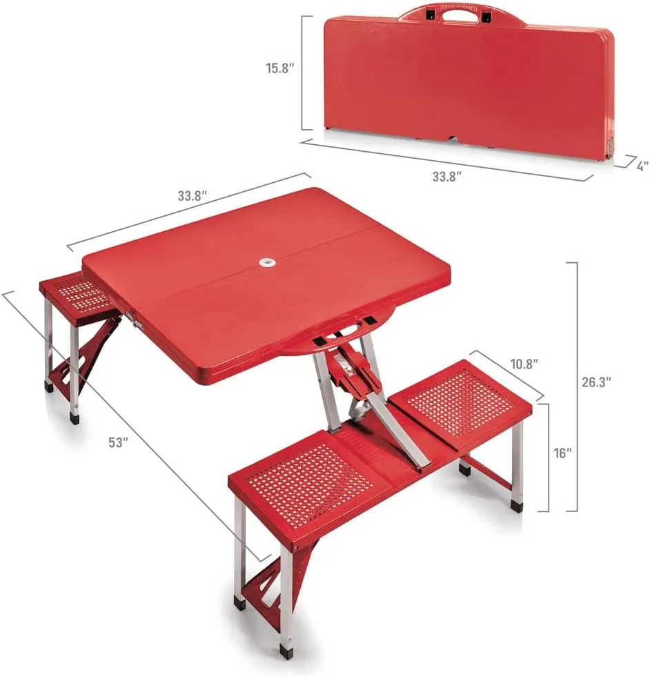 NFL Buffalo Bills Sport Digital Print Picnic Table, One Size, Red