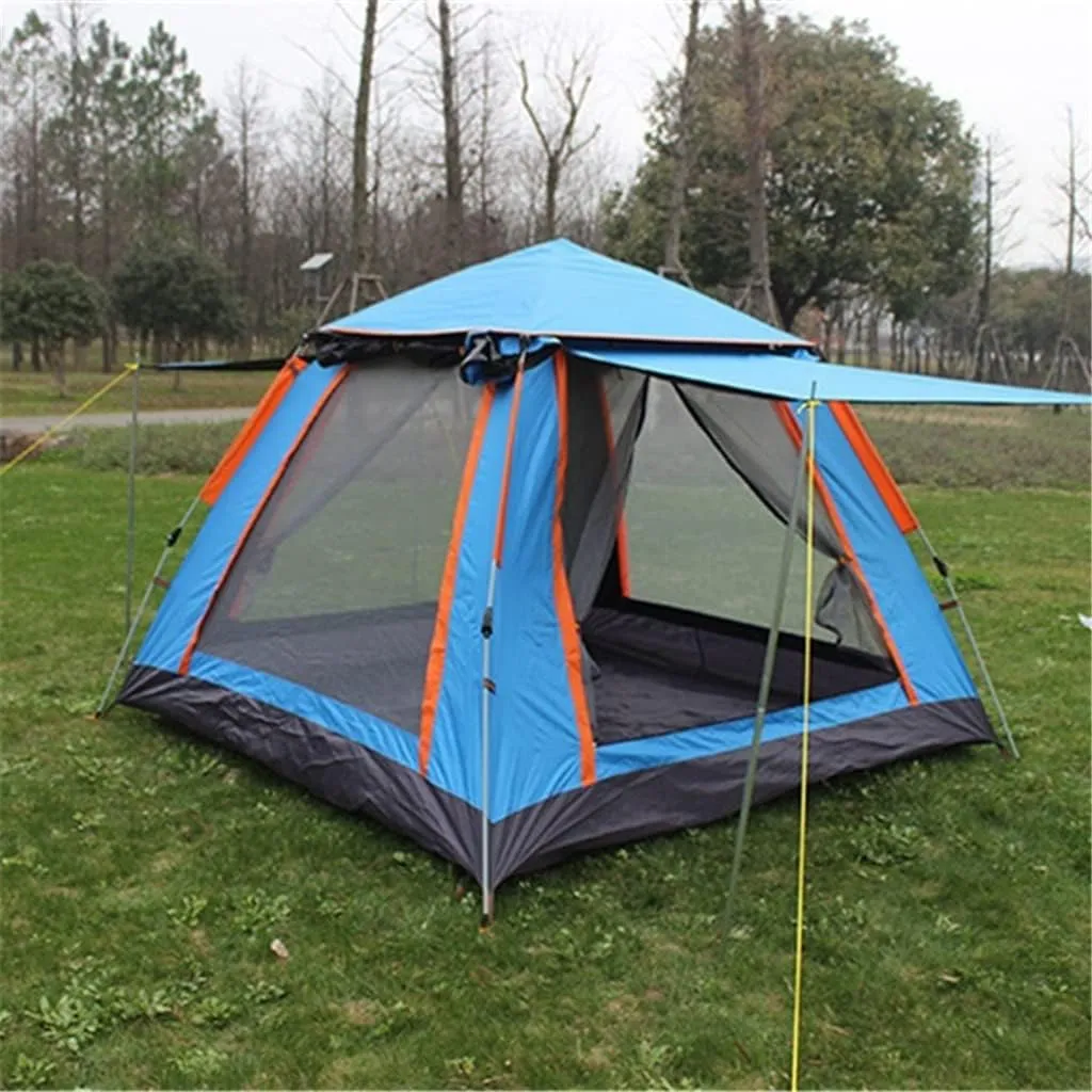 NIEH 3-4 Person Quick Automatic Opening Outdoor Camping Tent Family Tourist Tent Large Space Sun Shelter Tents