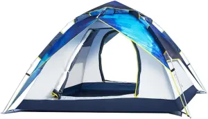 NIEH Camping Dome Tents Automatic Instant Pop-Up Tents, Double-Layer Thick Rainproof Lightweight for Four Seasons Hiking Outdoor Travel