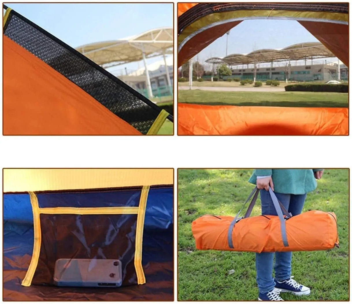 NIEH Dome Tent,Pop Up Tents for 2 to 4 Person Automatic Opening Double Layer Tent,Waterproof Camping Tents with Porch for Hiking Camping Outdoor