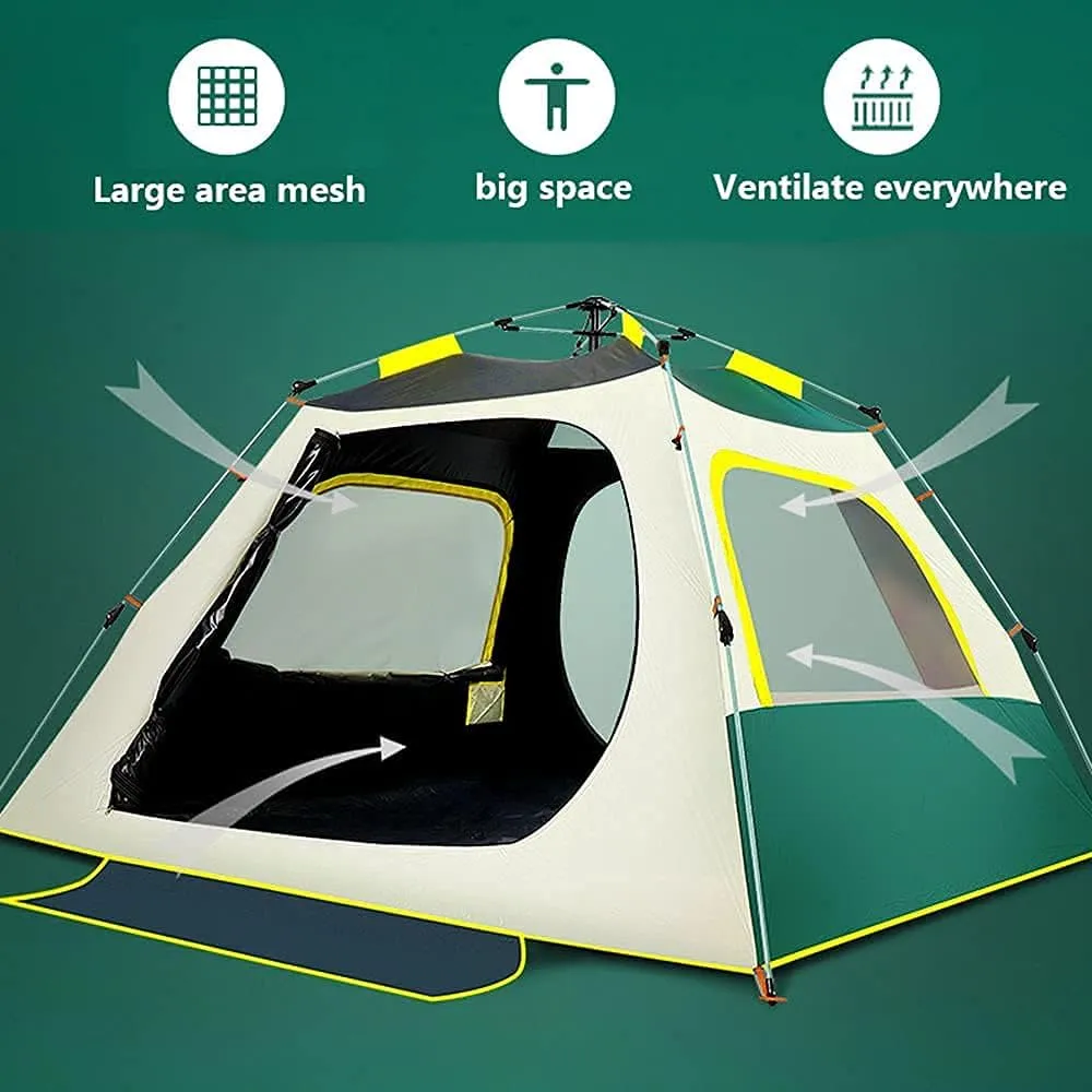 NIEH Tents Instant Pop Up Family Camping for 3-4,5-8 Persons, Dome Waterproof Sun Shelter, Backpacking with Removable Rainfly