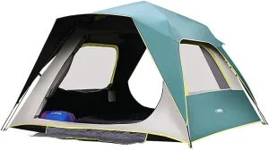 NIEH Tents Instant Pop Up Family Camping for 3-4,5-8 Persons, Dome Waterproof Sun Shelter, Backpacking with Removable Rainfly