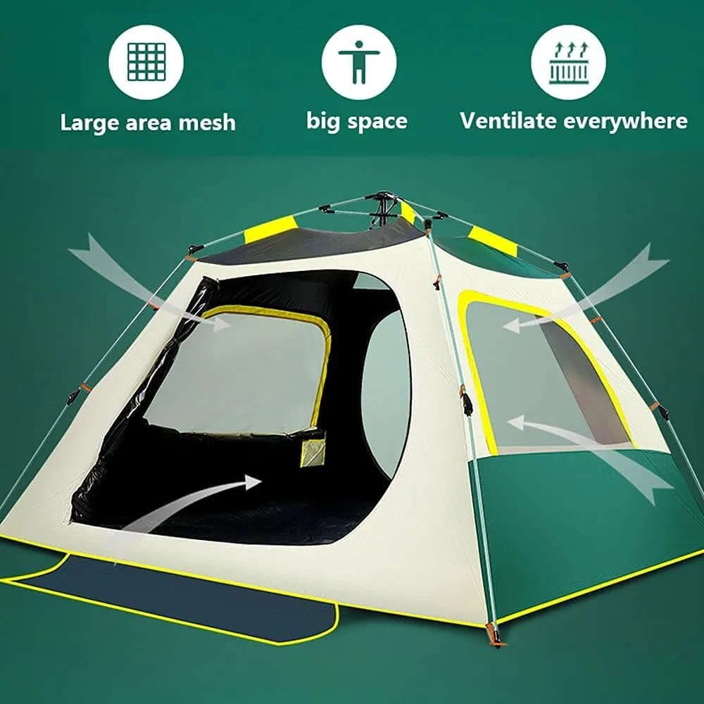 NIEH Tents Instant Pop Up Family Camping for 3-4,5-8 Persons, Dome Waterproof Sun Shelter, Backpacking with Removable