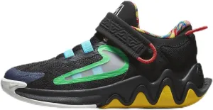 NIKE Giannis Immortality 2 (DQ1942-002, Black/Electric Algae/University Gold/Pink Glow) Size 1