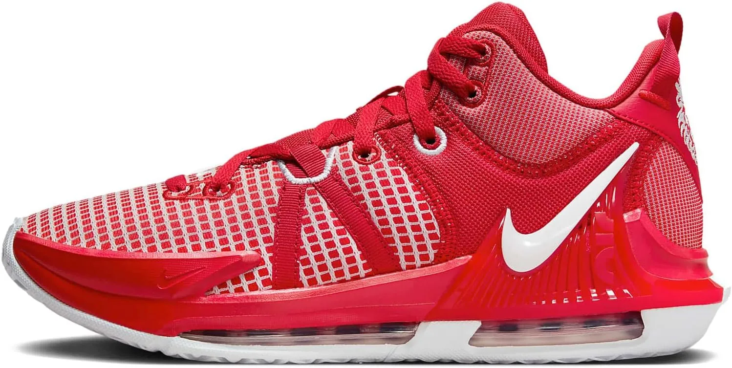 Nike Lebron Witness 7 (Team) Basketball Shoes (DZ3299-600, University Red/University Red/White) Size 11