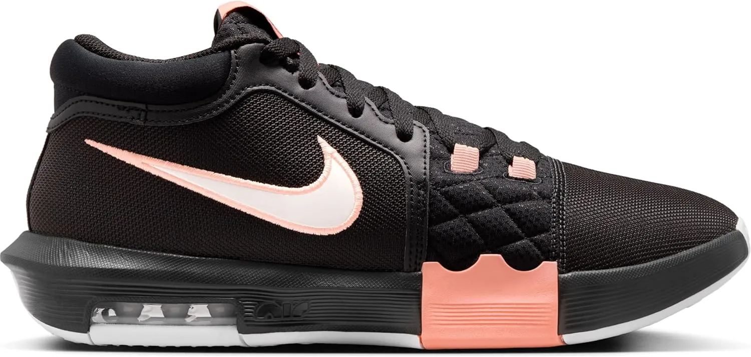 Nike Lebron Witness VIII Basketball Shoes (HQ2139-001, Black/Apricot Agate/White)