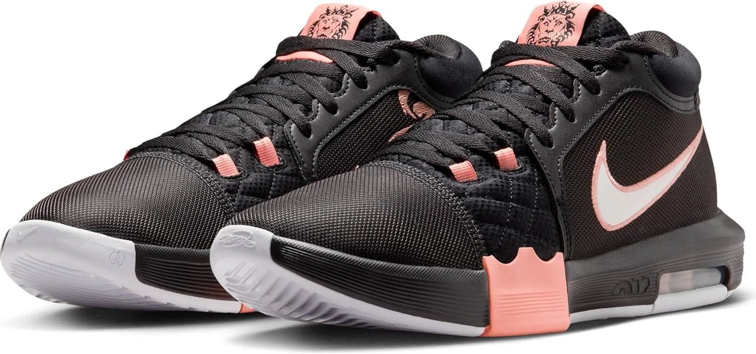 Nike Lebron Witness VIII Basketball Shoes (HQ2139-001, Black/Apricot Agate/White)