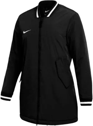 Nike WOMEN'S STOCK DUGOUT REPEL INSULATED JACKET, BLACK/WHITE, SMALL