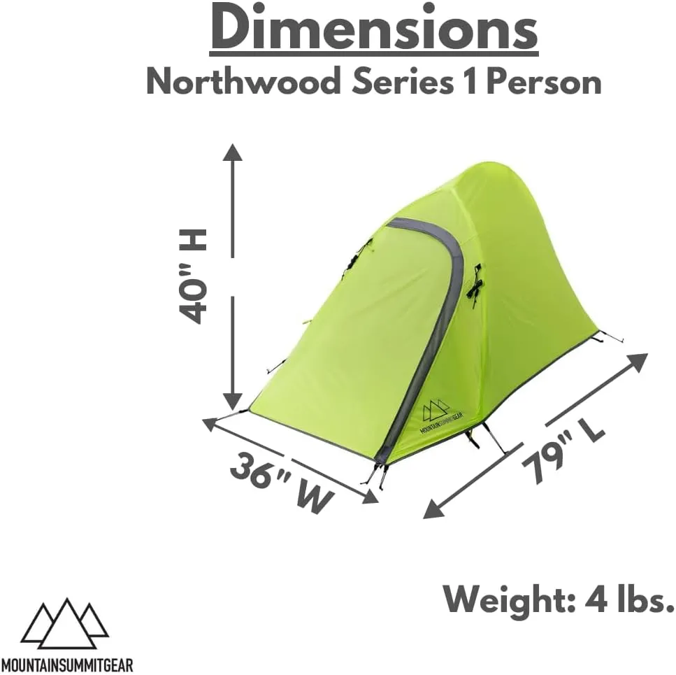 Northwood Series Backpacking Tent - Lightweight Camping Tent and Backpacking Tent with Water Resistant and Windproof Design (by Caddis Sports Inc.)