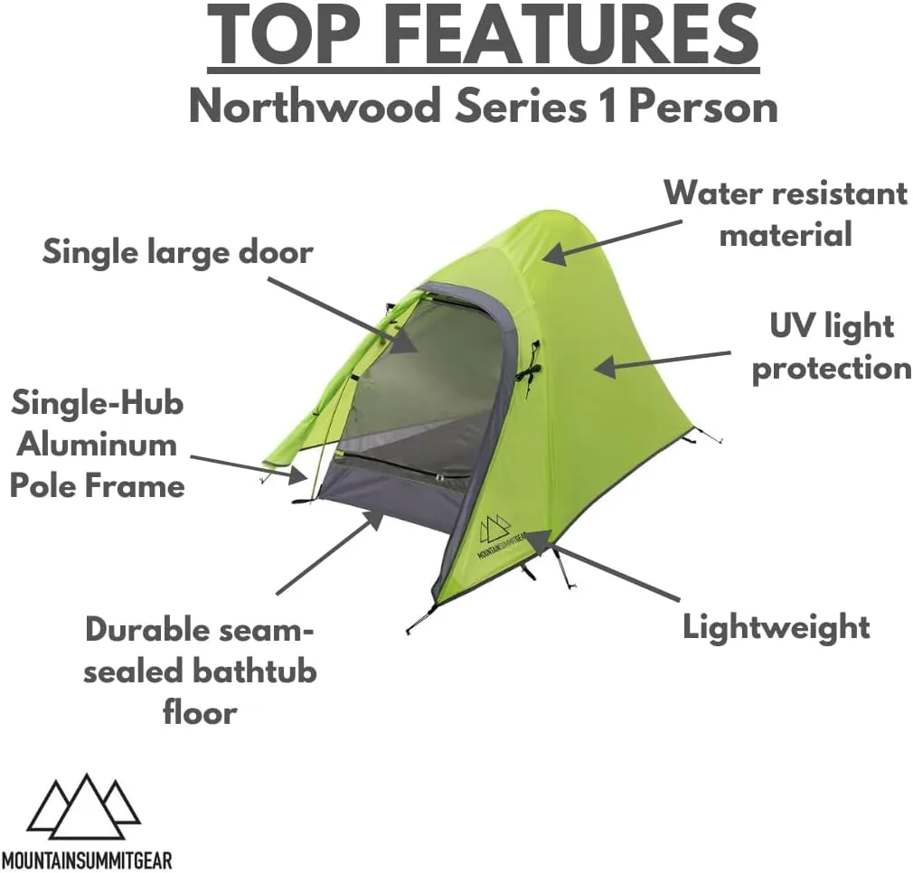 Northwood Series Backpacking Tent - Lightweight Camping Tent and Backpacking Tent with Water Resistant and Windproof Design (by Caddis Sports Inc.)