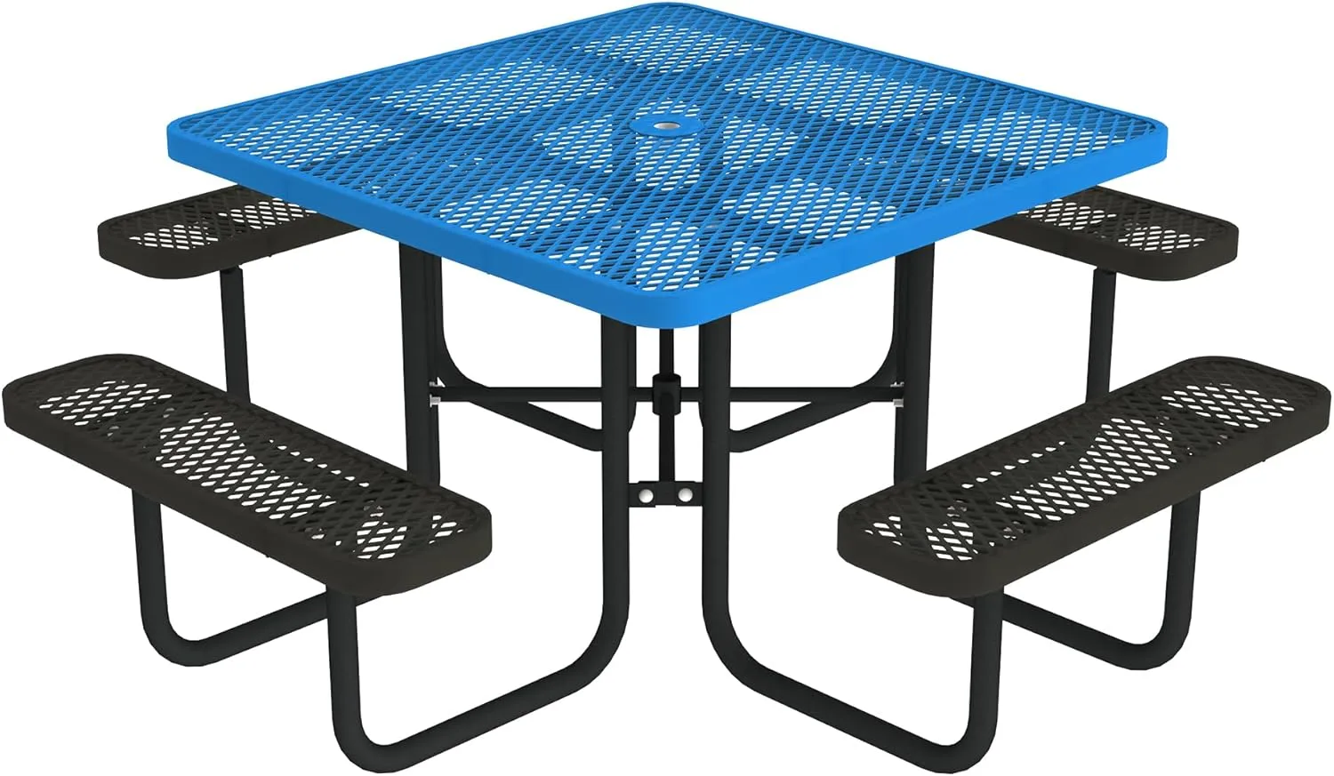 Norwood Commercial Furniture Open Air Series Heavy Duty Portable Square Surface Mount, 46-Inch Outdoor Picnic Table