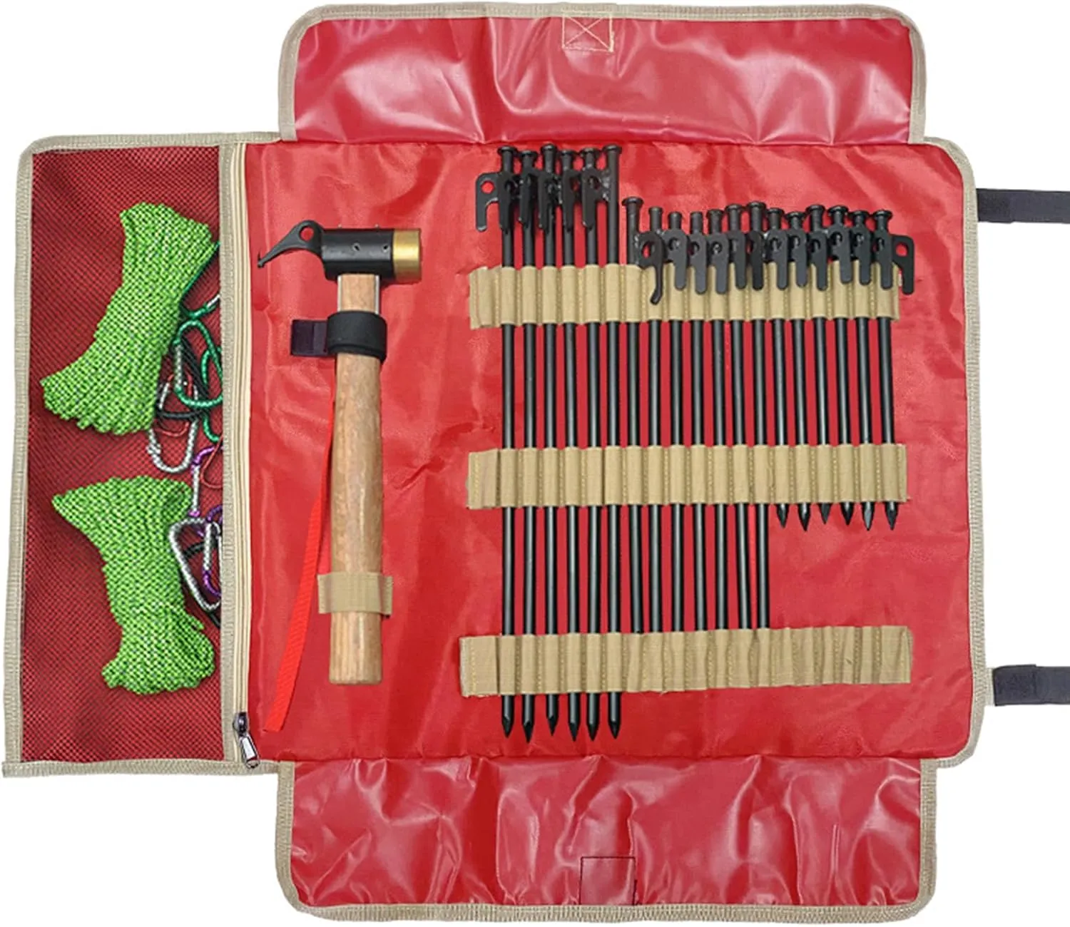 NUEAYMS Camping Equipment Stake Storage Bags Tent Peg Accessories for Outdoor Hiking Fishing Mountaineer Climbing Large Capacity