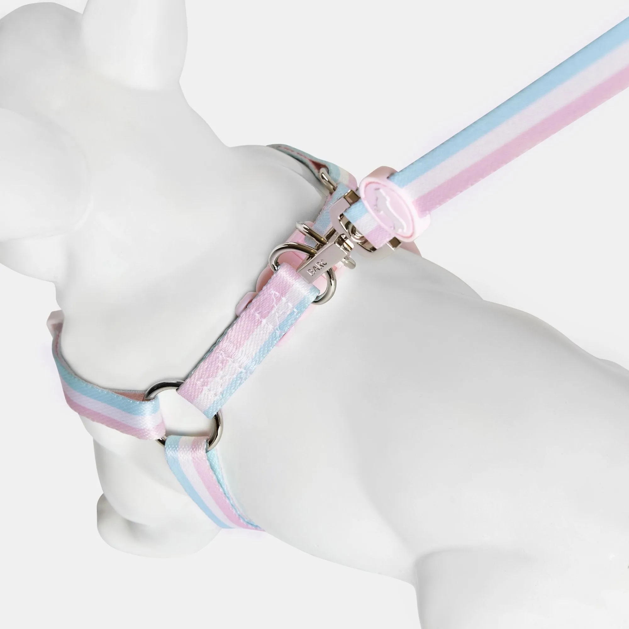 Nylon Fabric Dog Harness | Candyfloss Stripe