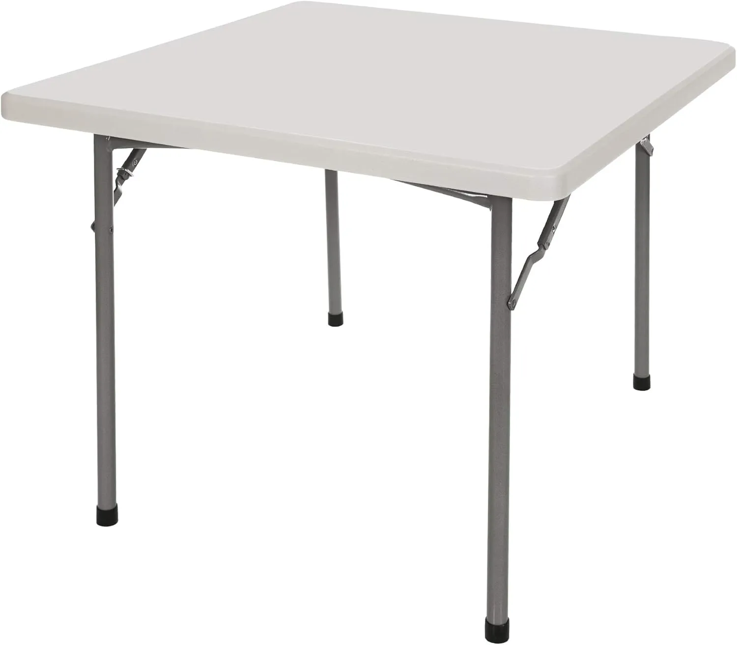 OEF Furnishings 36" Square Heavy Duty Folding Table, Light Grey – Indoor/Outdoor Durable Plastic Table