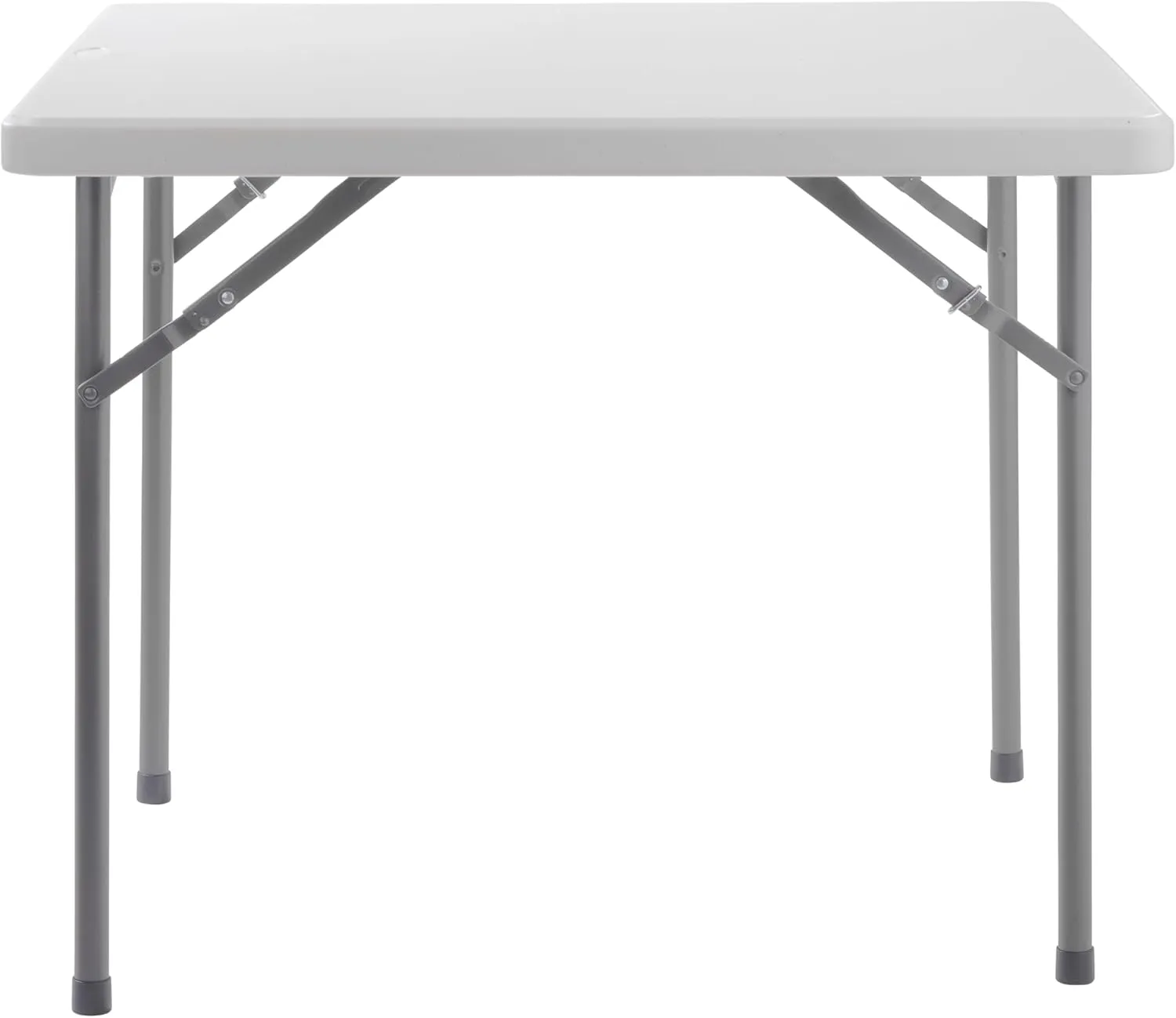 OEF Furnishings 36" Square Heavy Duty Folding Table, Light Grey – Indoor/Outdoor Durable Plastic Table