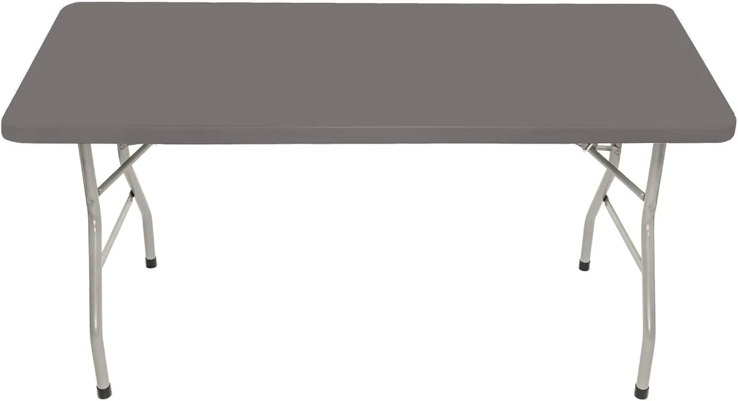OEF Furnishings 6-Foot Folding Table, Charcoal Slate - Durable, Lightweight, Indoor/Outdoor Versatility