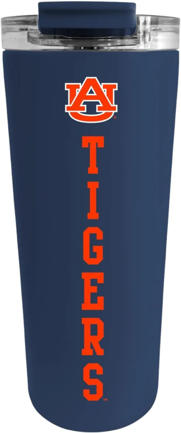 Officially Licensed Collegiate Stainless Steel Tumbler - Double Walled Insulated Travel Thermos - 24 oz (Auburn Navy)