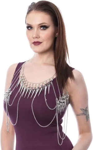 Olympia Harness Gothic Occult Alt Metal Harness with Multiple Chain Straps