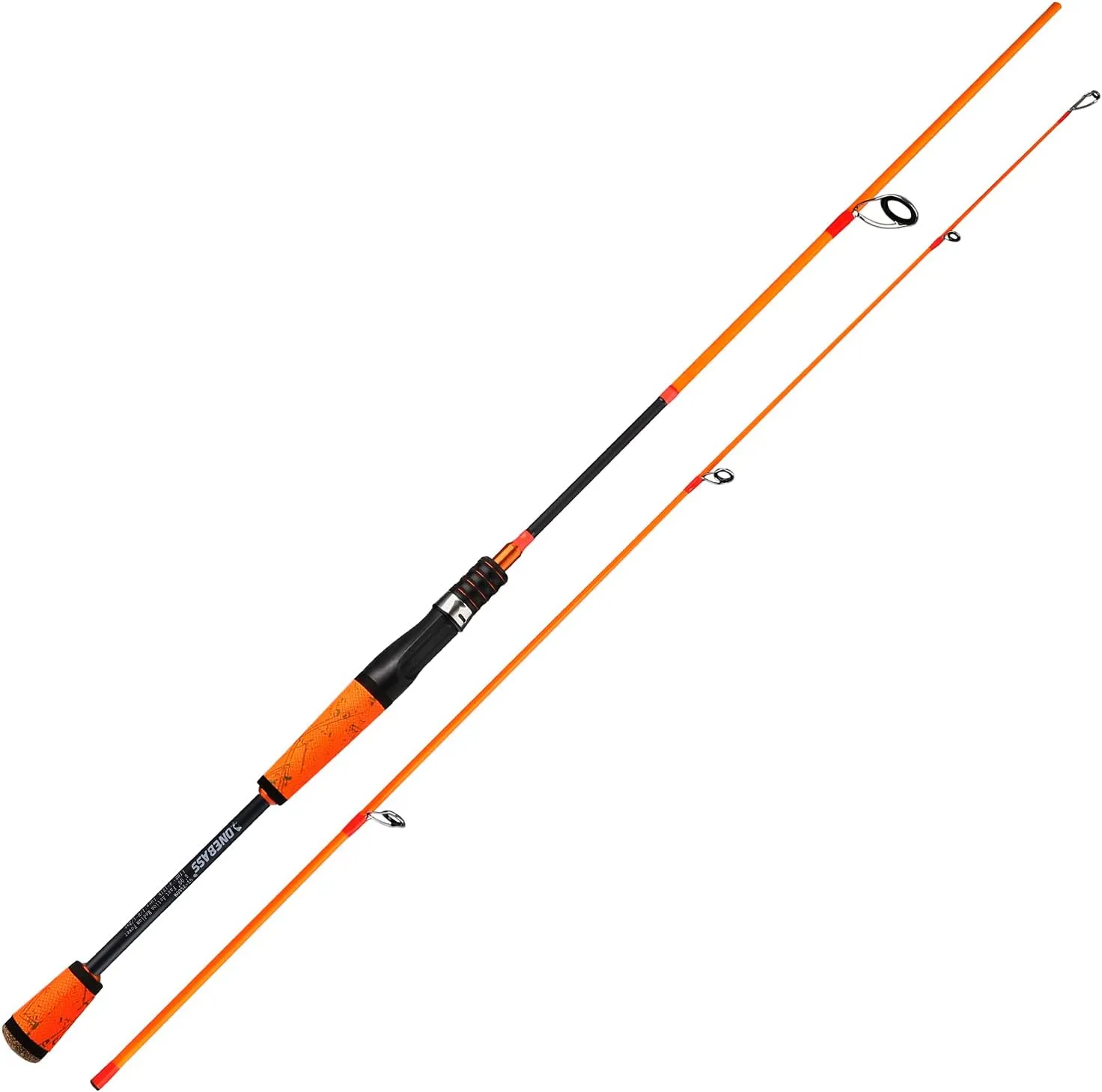 One Bass Fishing Pole 24 Ton Carbon Fiber Casting and Spinning Rods - Two Pieces, SuperPolymer Handle Fishing Rod for Bass Fishing