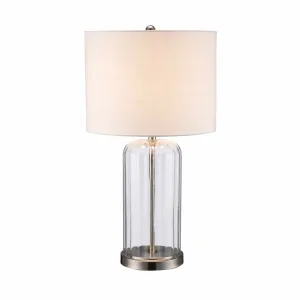 One Light Portable Lamp in Brushed Nickel