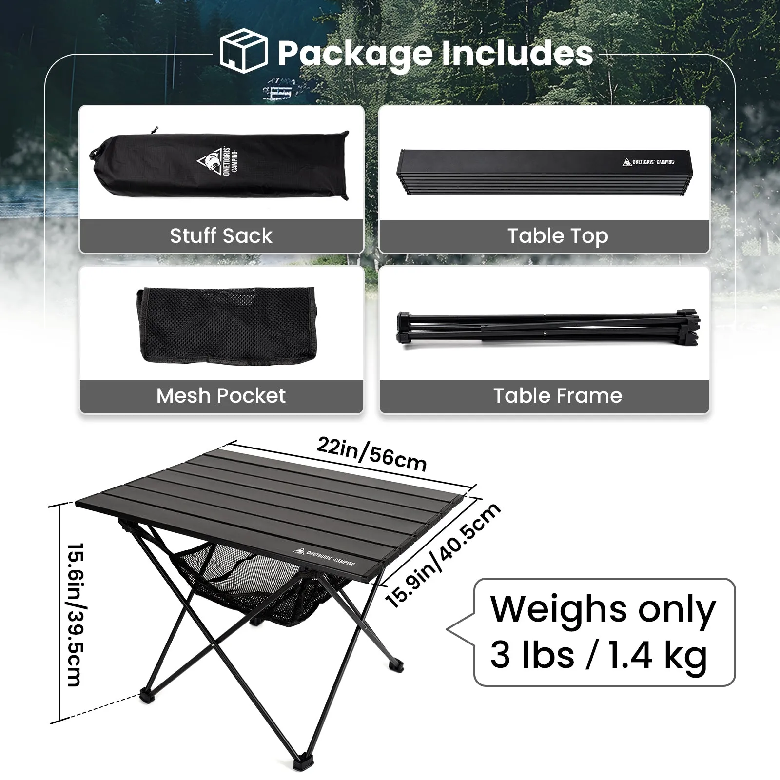 OneTigris Portable Camping Table 07