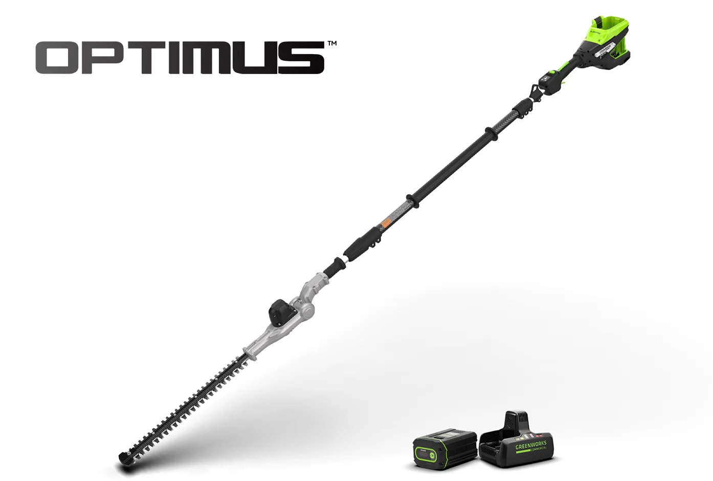 Optimus 82V Telescoping Hedge Trimmer with (1) 2.5 Ah Battery and Dual-Port Charger | PH662T-25DP